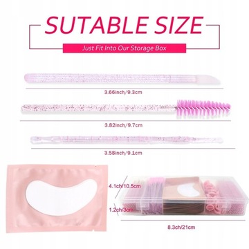 Набор для наращивания ресниц с коробчатыми ресницами Micro B