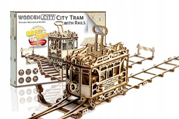 Wooden.City Drewniany Model Puzzle 3D Tramwaj