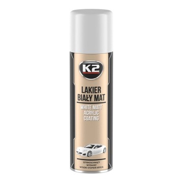 K2 AKRYLOWY LAKIER BIAŁY MATOWY SPRAY 400ml