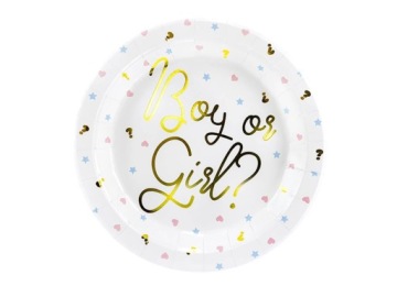 Talerzyki na Baby Shower 23cm 6szt