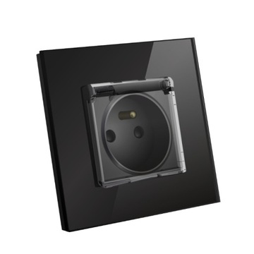 B-LINE GNIAZDO ELEKTRYCZNE Z KLAPKĄ SZKLANE IP44 E