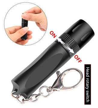 БРЕЛОК-ФОНАРИК ИЗ ЦЕЛОГО АЛЮМИНИЯ, ВОДОНЕПРОНИЦАЕМЫЙ ПОДВЕСНОЙ СВЕТОДИОД 1AA, 2 ЦВЕТА