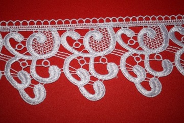 GIPIURA gipiura KORONKA 7 cm 8 cm BIAŁA wzór 49