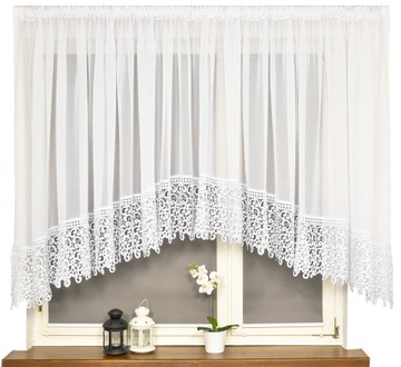 GOTOWA FIRANA z WOALU KRESZ i GIPIURY 28cm 300x125