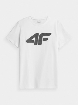 МУЖСКАЯ ФУТБОЛКА 4F ХЛОПКОВАЯ СПОРТИВНАЯ ФУТБОЛКА БАЗОВЫЙ БОЛЬШОЙ ЛОГОТИП R XXL