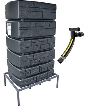 РЕЗЕРВУАР ДЛЯ ДОЖДЕВОЙ ВОДЫ Waterform Tower Stone [500 л] АНТРАЦИТ PROSPERPLAST