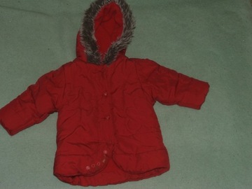Kurtka ocieplana pikowana na polarku 68cm 3-6m