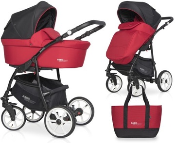 POLSKI WÓZEK WIELOFUNKCYJNY 2w1 / RIKO BASIC SPORT RED