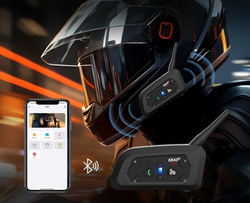 2X ИНТЕРКОМ ДЛЯ МОТОЦИКЛА EJEAS V6 PRO+ НОВАЯ ВЕРСИЯ 2024 г. IP67 1200M