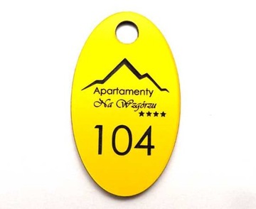 Брелоки с номером для ключей отеля, клубный гардероб, НОМЕР ДВУХСТОРОННИЙ, 10 шт.