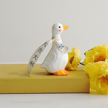 Симпатичная фигурка утки, декоративная скульптура животного, украшение Be Lucky