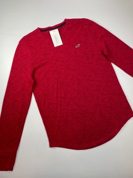 Bluzka męska long sleeve czerwony melanż HOLLISTER r. S