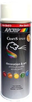 CRAFTS Аэрозольная краска Акриловый лак 9010 Белый матовый