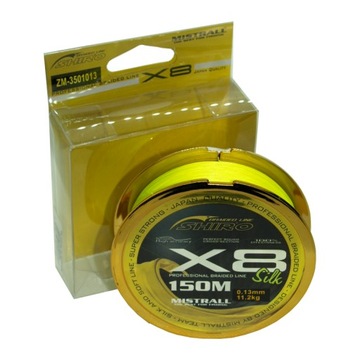 Plecionka Mistrall Shiro X8 Fluo 150m 0,15mm