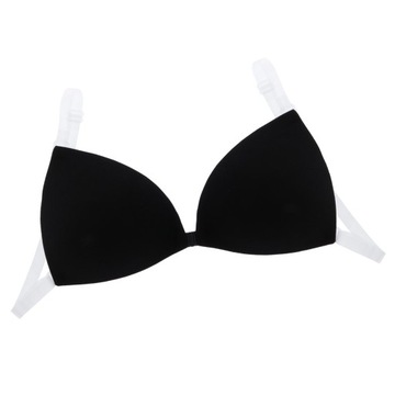 Strapless Invisible Bra Black C36 as described