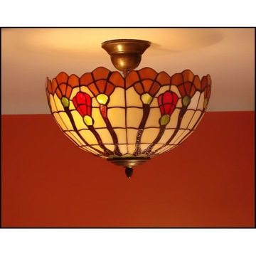 Plafon lampa żyrandol witraż AKSAMIT 30cm