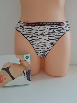 Stringi damskie Atlantic LP-985 *M* 2 szt panterka