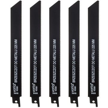 BRZESZCZOT DO PIŁY SZABLASTEJ DO METALU 225mm HCS 5 SZTUK LISI OGON 14 TPI.