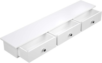 Półka ścienna z 3 szufladami SONGMICS 80 cm x 10 cm x 15 cm biały