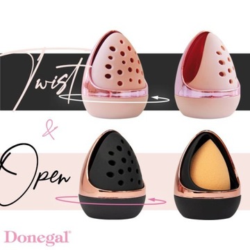 Donegal Etui na gąbkę Blending do makijażu, zamykany pojemnik na gąbkę.