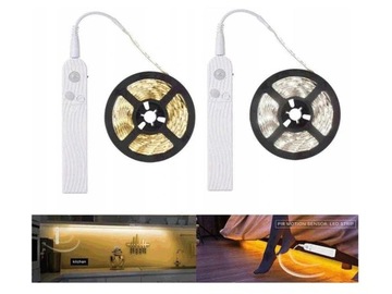 СВЕТОДИОДНАЯ ЛЕНТА МОНО 2М С ДАТЧИКОМ ДВИЖЕНИЯ НА АККУМУЛЯТОРЕ