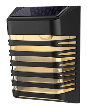 Kinkiet solarny elewacyjny IP64 czarny