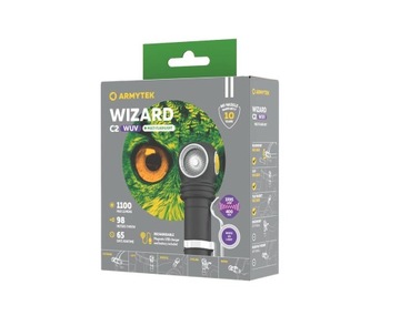 Фонарик Armytek Wizard C2 WUV / Белый и ультрафиолетовый / 1100 лм и 1595 мВт (40