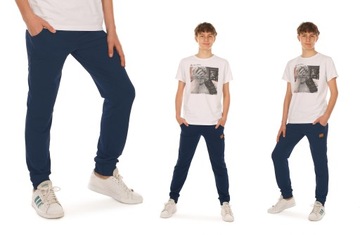 Спортивные брюки SUPER QUALITY размер 140 темно-синие Produkt.PL