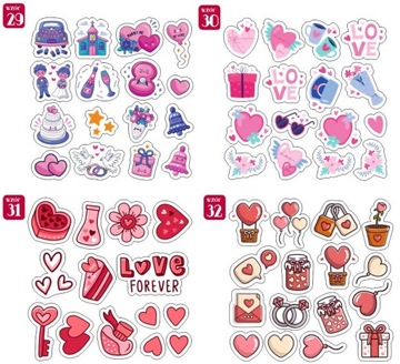 Наклейки для свадебной гостевой книги БОЛЬШОЙ НАБОР