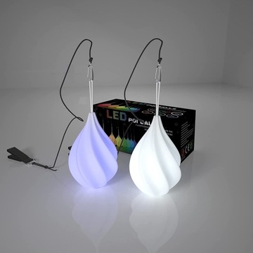 Набор из 2 светодиодных шариков для пои, светящихся в ночи LED КРАСИВЫЙ