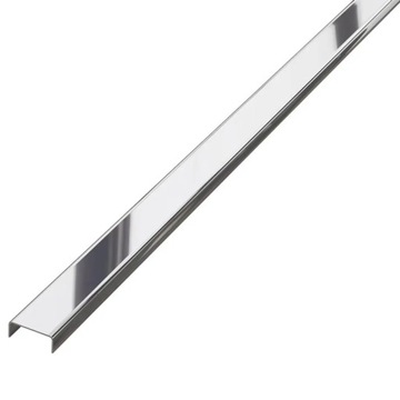Listwa C dekoracyjna stalowa kolor srebrny polerowany 10mm 270cm