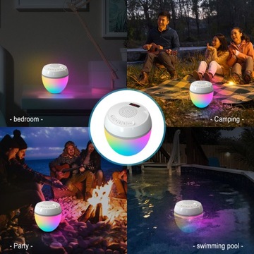 Водонепроницаемый динамик Bluetooth светодиодный светильник для бассейна IP68 Термометр для бассейна