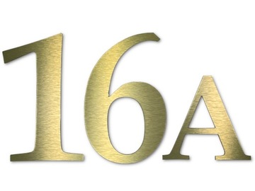 Номера домов, номер дома, 30см, алюминий, золото, 3D