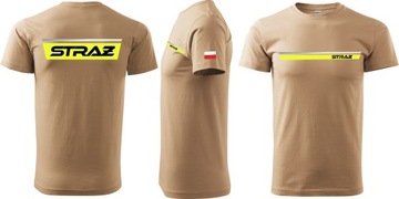 KOSZULKA T-SHIRT STRAŻ OSP PIASKOWA ODBLASKOWA M