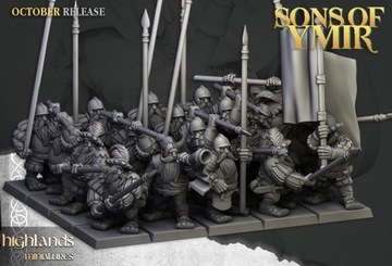 Dwarf Pikemen Unit x5 - Highlands Miniatures
