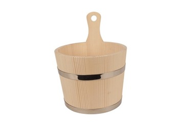 ВЕДРО ДЕРЕВЯННОЕ, САДОВОЕ ВЕДРО ДЛЯ САУНЫ, УНИВЕРСАЛЬНОЕ С РУЧКОЙ