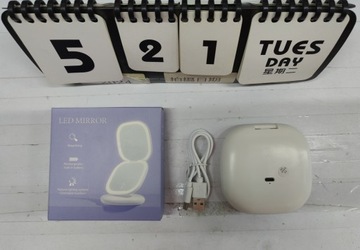 ПОРТАТИВНОЕ МИНИ-ЗЕРКАЛО ДЛЯ МАКИЯЖА С 5-кратным увеличением и светодиодной подсветкой