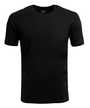 T-SHIRT męski koszulka BASIC bawełniana czarny M