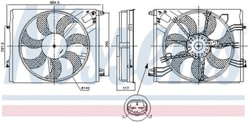 NISSENS 850050 VENTILÁTOR CHLAZENÍ MOTORU