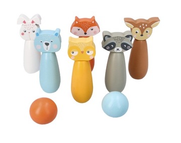 Деревянные кегли лесные звери 3+ Adam Toys