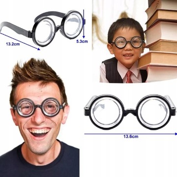 OKULARY GRUBE KUJONA NA HALLOWEEN NERD DENKA