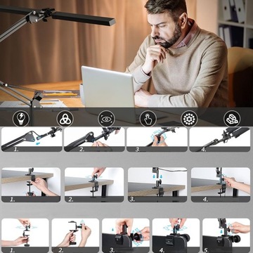 РЕГУЛИРУЕМАЯ НАСТОЛЬНАЯ ЛАМПА ДЛЯ МОНИТОРА КОМПЬЮТЕРА