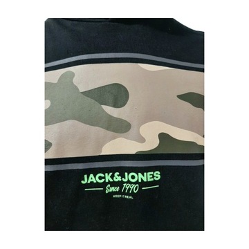 BLUZA MĘSKA JACK&JONES 175 S XS MORO NEON KAPTUR KANGURKA