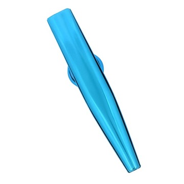 прочный металлический музыкальный инструмент с флейтой казу и ртом (синий)