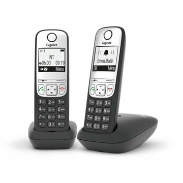 Telefon bezprzewodowy Siemens Gigaset Dect A690 DUO czarno-srebrny