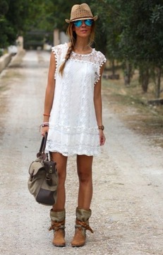 платье SUMMER BEACH TUNIC BOHO LACE XL