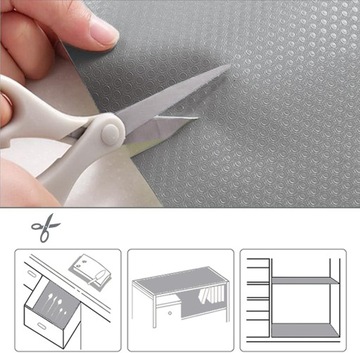 ЗАЩИТНЫЙ КОВрик 600Х60СМ ПРОТИВОСКОЛЬЗЯЩИЙ НАКЛАДКА ДЛЯ ЯЩИКОВ ШКАФА СЕРЫЙ