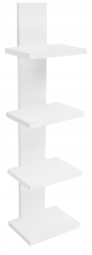 REGAŁ ŚCIENNY PÓŁKA WISZĄCA PANEL BIAŁY MDF 76 CM