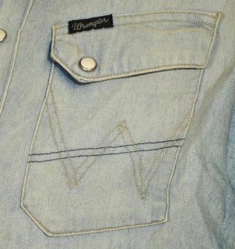 WRANGLER koszula męska JEANS slim DENIM SHIRT S 36