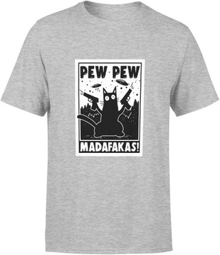 KOT KOSZULKA Z KOTEM MĘSKA NADRUKIEM ŚMIESZNA R. S T-SHIRT MĘSKI TSHIRT